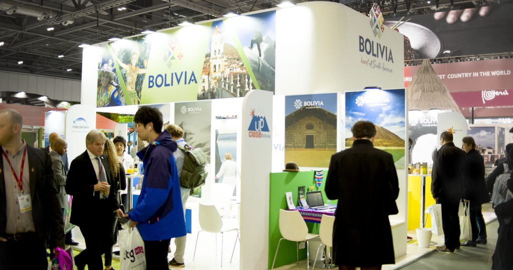 A stand built by Bleach Global — at ExCeL London.